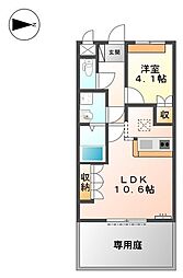 ハイムグランドール 1LDKの間取図画像