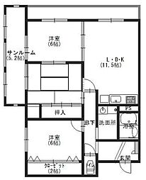 京口ハイツ 4LDKの間取図画像