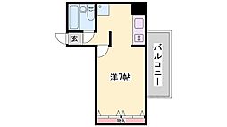 東今宿中村コーポ1 1Kの間取図画像