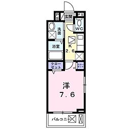 ドルチェ細江 1Kの間取図画像