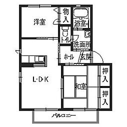 ココナッツハウス2 2LDKの間取図画像