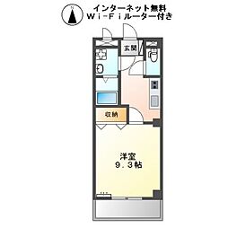 パーソナル飯田12 1Kの間取図画像