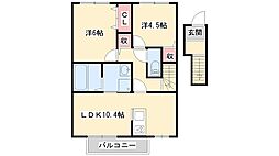 メゾンラフィーネ 2LDKの間取図画像