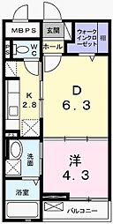 フィレールデュトラジャ7 1DKの間取図画像