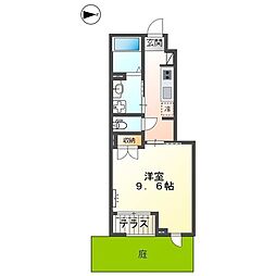 ワレアウナテ 1Kの間取図画像