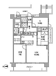 デュオプレステージ姫路駅前 2SLDKの間取図画像