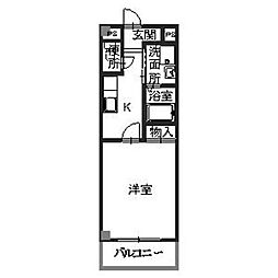 AIOI・壱番館 1Kの間取図画像