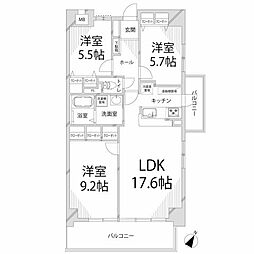 キャッスルコート飾磨弐番館 3LDKの間取図画像