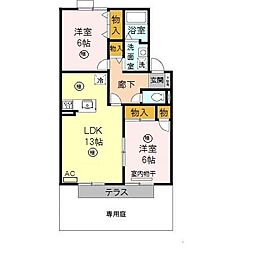 ハーベストウィズ 2LDKの間取図画像