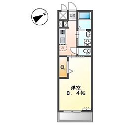 ファルコ土山 1Kの間取図画像