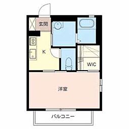 シャーメゾンタオ 1Kの間取図画像