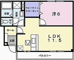 エクセラン國木1 1LDKの間取図画像