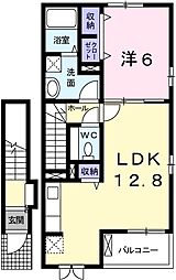 ラ・クレール・メゾン 1LDKの間取図画像