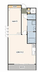 ドルチェヴィータ 1LDKの間取図画像