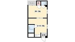 THECITY砥堀 1DKの間取図画像
