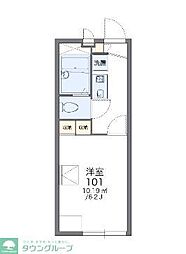 小田急江ノ島線 本鵠沼駅 徒歩6分の賃貸アパート 2階1Kの間取り