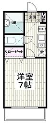 スカイコート 1Kの間取図画像