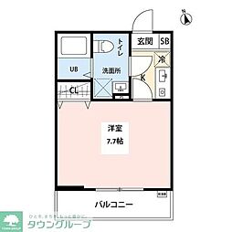レガーロ瀬谷 1Kの間取図画像
