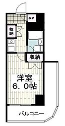 クレスト大和東 1Kの間取図画像