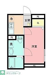 横浜市瀬谷区瀬谷5丁目アパート 1Kの間取図画像
