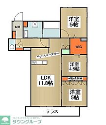 AI・Grandir中央林間 3LDKの間取図画像