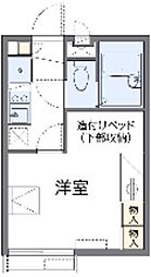 レオパレスフロンティア 1Kの間取図画像
