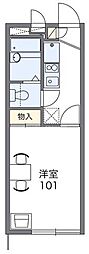 レオパレスチェリーヒルズ 1Kの間取図画像