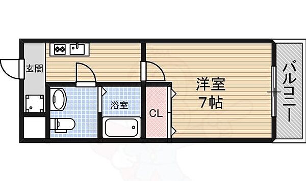 ＧＲＯＯＶＥ堺東 ｜大阪府堺市堺区南瓦町(賃貸マンション1K・7階・24.09㎡)の写真 その2