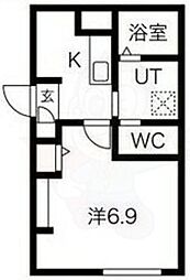 エヌエムスワサントディセット 1Kの間取図画像