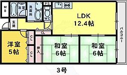 三国ヶ丘セレニテ 3LDKの間取図画像