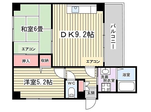 ウインドベル四条大宮 303｜京都府京都市中京区壬生相合町(賃貸マンション2DK・2階・48.35㎡)の写真 その2