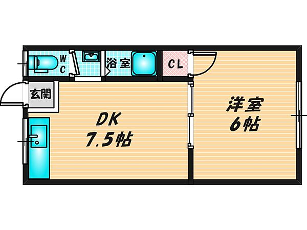 タイガースマンション ｜大阪府東大阪市稲田新町1丁目(賃貸マンション1DK・3階・27.00㎡)の写真 その2