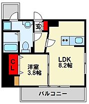 ベーシックビルディング 八幡 1203 ｜ 福岡県北九州市八幡東区中央２丁目16-13（賃貸マンション1LDK・12階・34.32㎡） その2