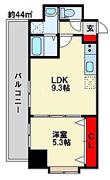 サンシャイン・マリンズ井堀 1階1LDKの間取り