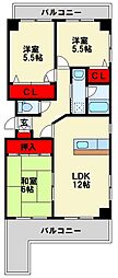 アネーロあそう 3LDKの間取図画像