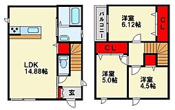 サンラプロ浜町 3LDKの間取り