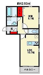 間取図画像 1LDK
