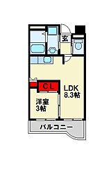 アルゴ・イマージュ 1LDKの間取図画像