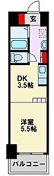 ヴィラコート戸畑元宮 1DKの間取図画像