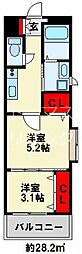 ギャラン竪町NEO 2Kの間取図画像