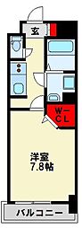 ボスカートF. 1Kの間取図画像