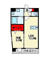 ティ・パーク歯大前 1LDKの間取図画像