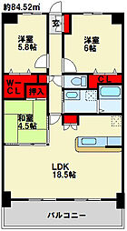 スマート2 3LDKの間取図画像