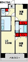 福岡県北九州市小倉北区上到津４丁目（賃貸マンション2LDK・12階・54.72㎡） その2