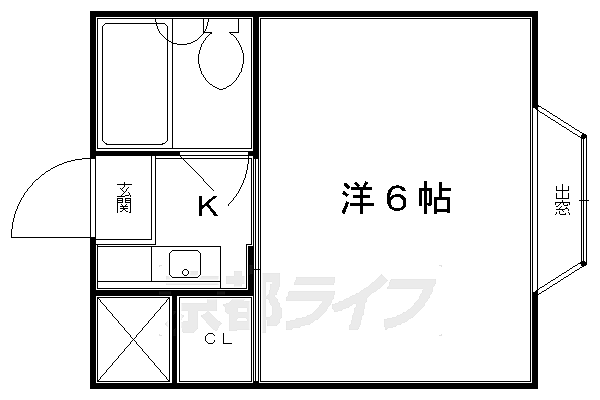 ハイム上賀茂 103｜京都府京都市北区上賀茂向縄手町(賃貸マンション1K・1階・18.00㎡)の写真 その2