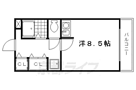 京都府京都市北区衣笠荒見町（賃貸アパート1R・2階・25.00㎡） その2