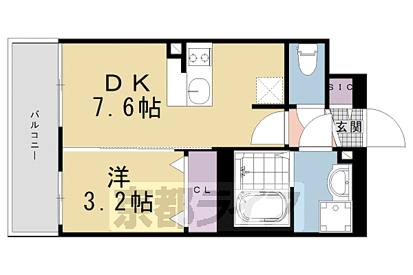 ファステート京都ステーションウォズ 215｜京都府京都市南区東九条北河原町(賃貸マンション1DK・2階・28.71㎡)の写真 その2