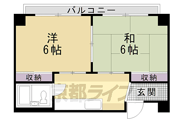 エスプリット横山 302｜京都府京都市東山区本池田町(賃貸マンション2K・3階・29.65㎡)の写真 その2