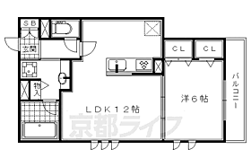 京都府京都市右京区梅津北川町（賃貸アパート1LDK・2階・45.27㎡） その2