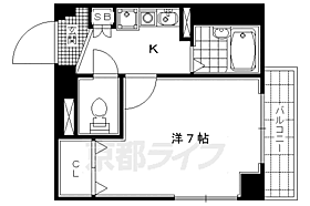 京都府京都市上京区元4丁目（賃貸マンション1K・4階・21.81㎡） その2